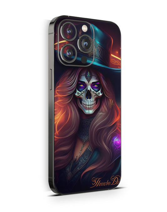 iPhone 15 Skin Schutzfolie Aufkleber Design Vinyl Folie Skull Lady Aufkleber Skins4u