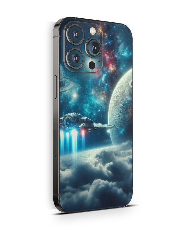 iPhone 15 Skin Schutzfolie Aufkleber Design Vinyl Folie Spaceship Aufkleber Skins4u