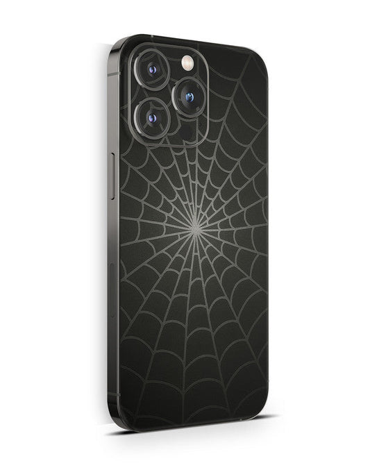 iPhone 12 Skin Schutzfolie Aufkleber Design Vinyl Folie Spiderweb black Aufkleber Skins4u