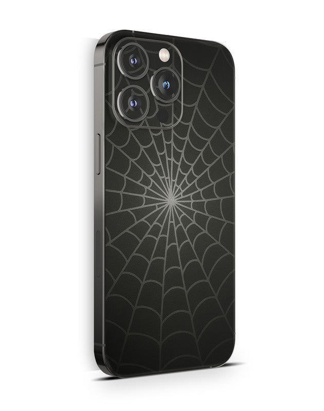 iPhone 15 Skin Schutzfolie Aufkleber Design Vinyl Folie Spiderweb black Aufkleber Skins4u