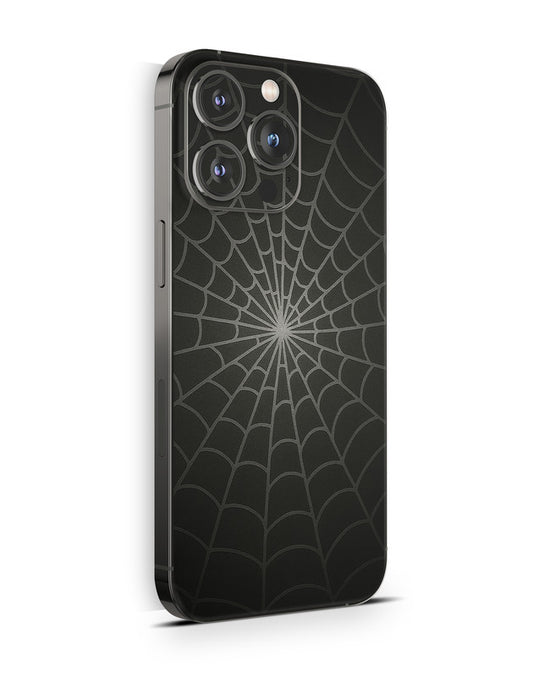iPhone 15 Skin Schutzfolie Aufkleber Design Vinyl Folie Spiderweb black Aufkleber Skins4u