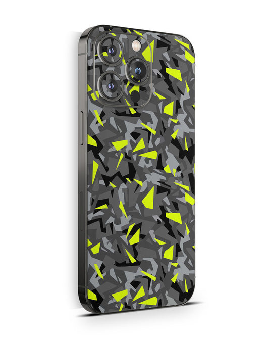 iPhone 15 Skin Schutzfolie Aufkleber Design Vinyl Folie Splatter Yellow Aufkleber Skins4u