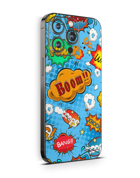 iPhone 14 Pro Max Skin Schutzfolie Aufkleber Design Vinyl Folie comics blue
