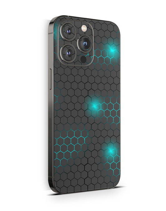 iPhone 14 Skin Schutzfolie Aufkleber Design Vinyl Folie exo small blue