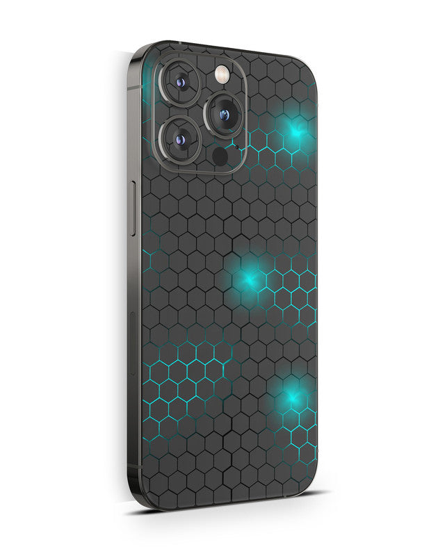 iPhone 15 Skin Schutzfolie Aufkleber Design Vinyl Folie exo small blue Aufkleber Skins4u