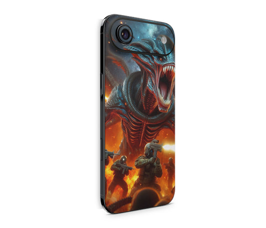 iPhone 17 Air Skin Design Schutzfolie Rückseite Aufkleber Skin Alien Attack Aufkleber Skins4u