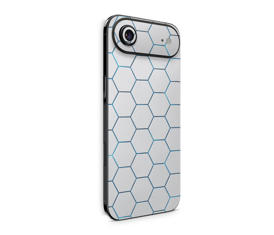 iPhone 17 Air Skin Design Schutzfolie Rückseite Aufkleber Skin Exo Light Blue Aufkleber Skins4u