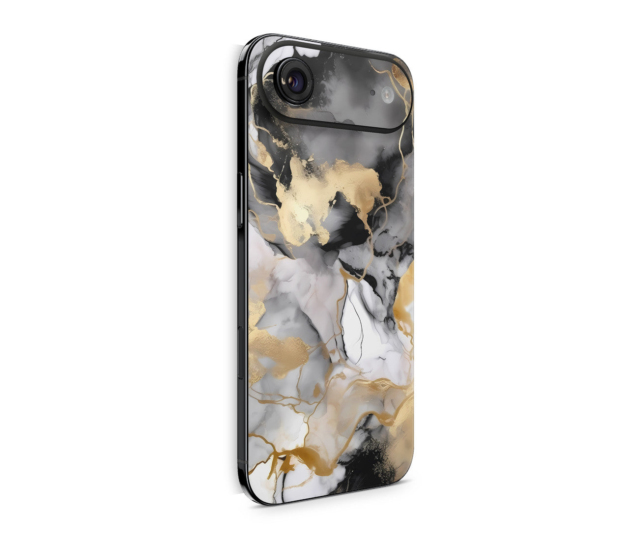 iPhone 17 Air Skin Design Schutzfolie Rückseite Aufkleber Skin Marmor Gold black Aufkleber Skins4u