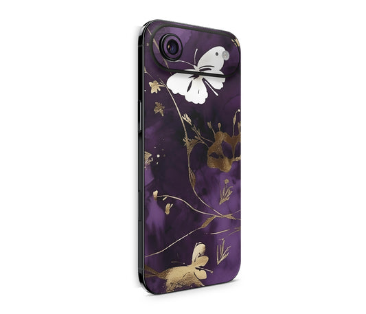 iPhone 17 Air Skin Design Schutzfolie Rückseite Aufkleber Skin Purple Butterfly Aufkleber Skins4u