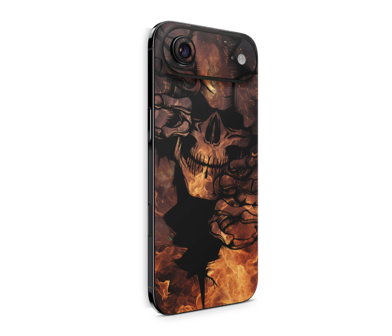 iPhone 17 Air Skin Design Schutzfolie Rückseite Aufkleber Skin Skull on Fire Aufkleber Skins4u