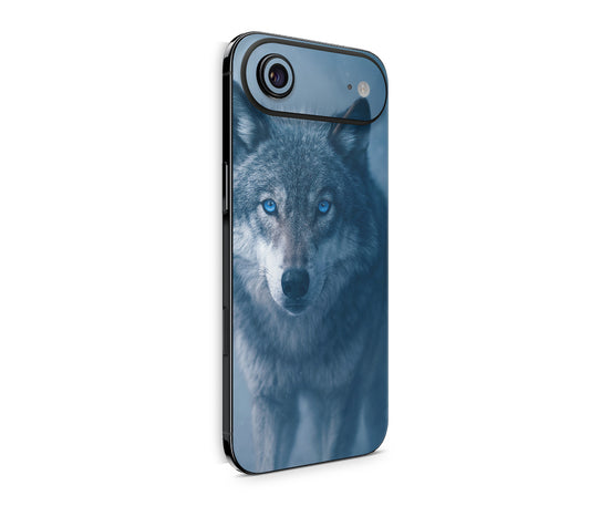 iPhone 17 Air Skin Design Schutzfolie Rückseite Aufkleber Skin Wolf Blue eyes Aufkleber Skins4u