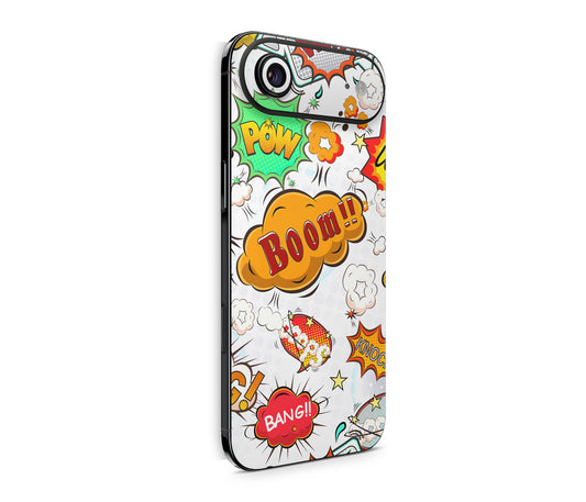 iPhone 17 Air Skin Design Schutzfolie Rückseite Aufkleber Skin comics white Aufkleber Skins4u