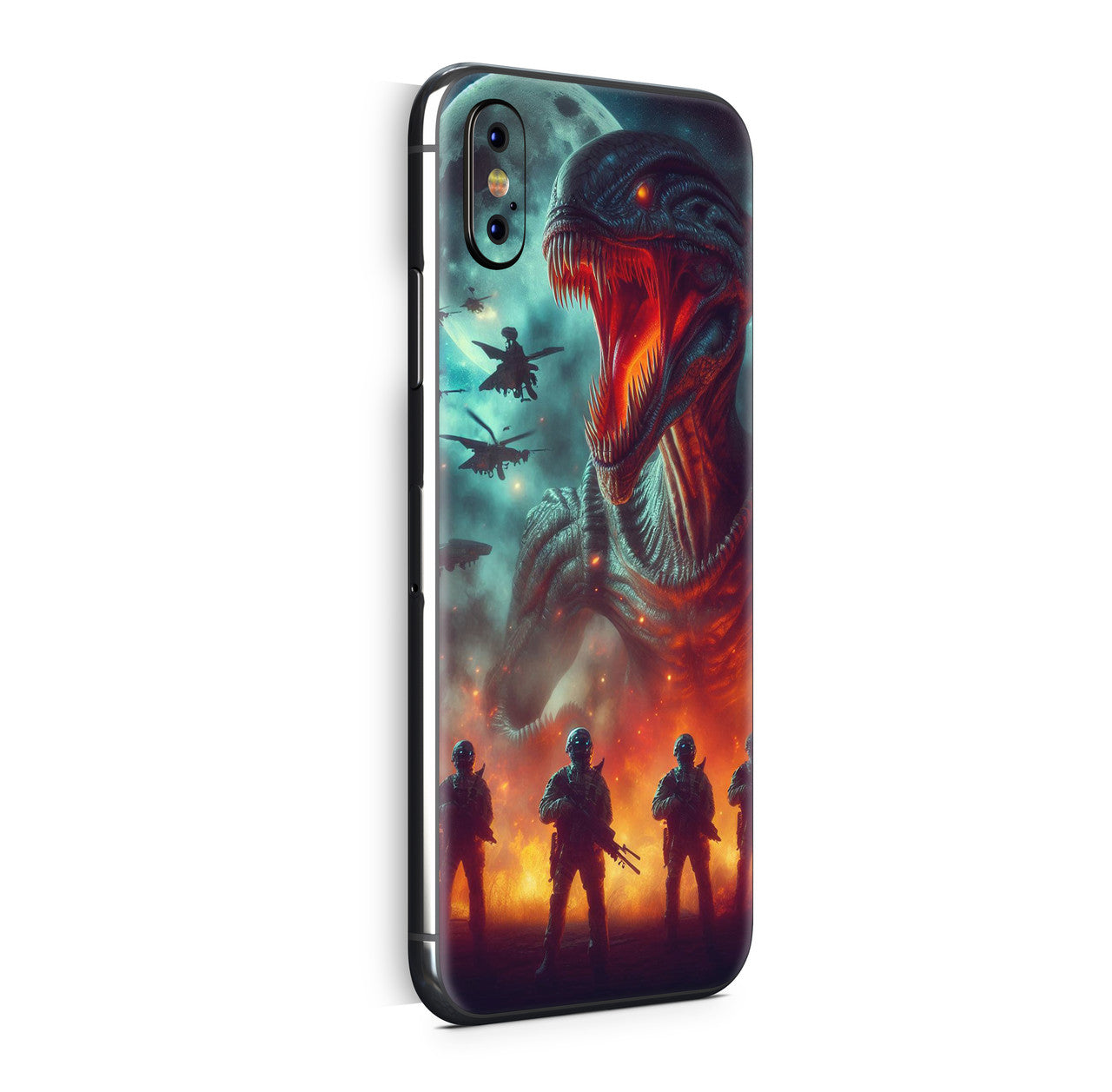 iPhone X Skin Design Vinyl Schutzfolie Backcover Alien Marines Aufkleber Skins4u