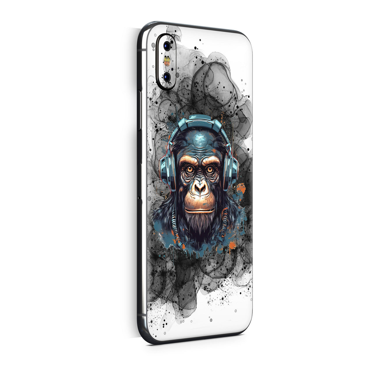 iPhone X Skin Design Vinyl Schutzfolie Backcover Black Smoke Monkey Aufkleber Skins4u