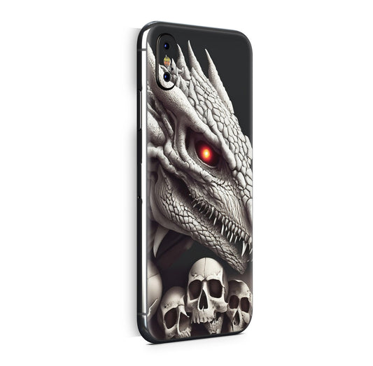 iPhone X Skin Design Vinyl Schutzfolie Backcover Dragonskull Aufkleber Skins4u