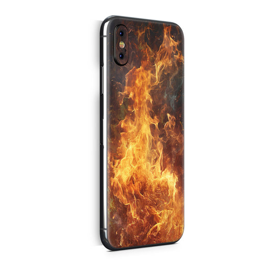 iPhone X Skin Design Vinyl Schutzfolie Backcover Feuer Aufkleber Skins4u