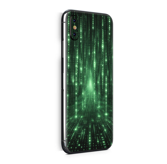 iPhone X Skin Design Vinyl Schutzfolie Backcover Matrix hochkant Aufkleber Skins4u