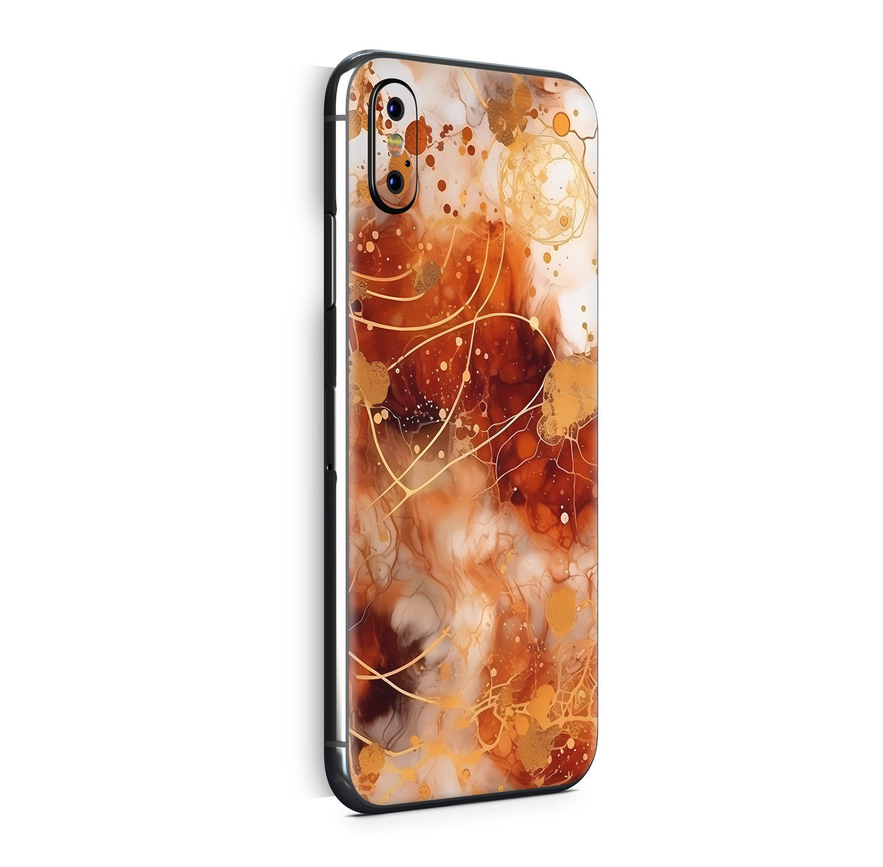 iPhone X Skin Design Vinyl Schutzfolie Backcover Orange Circle Aufkleber Skins4u