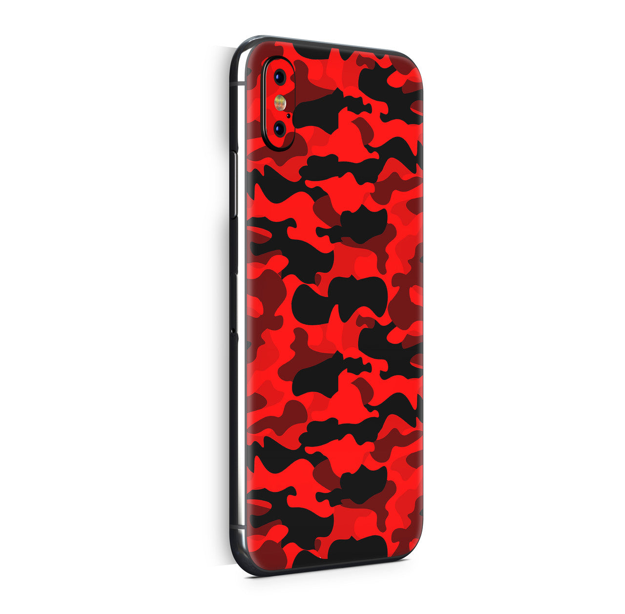 iPhone X Skin Design Vinyl Schutzfolie Backcover Red Camouflage Aufkleber Skins4u