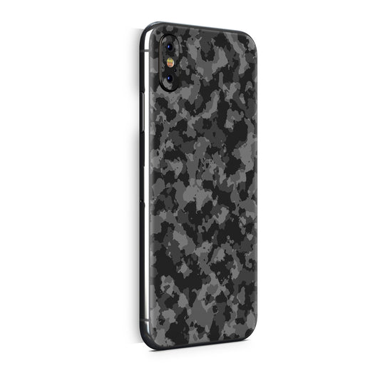iPhone X Skin Design Vinyl Schutzfolie Backcover Shadow Camo grau Aufkleber Skins4u