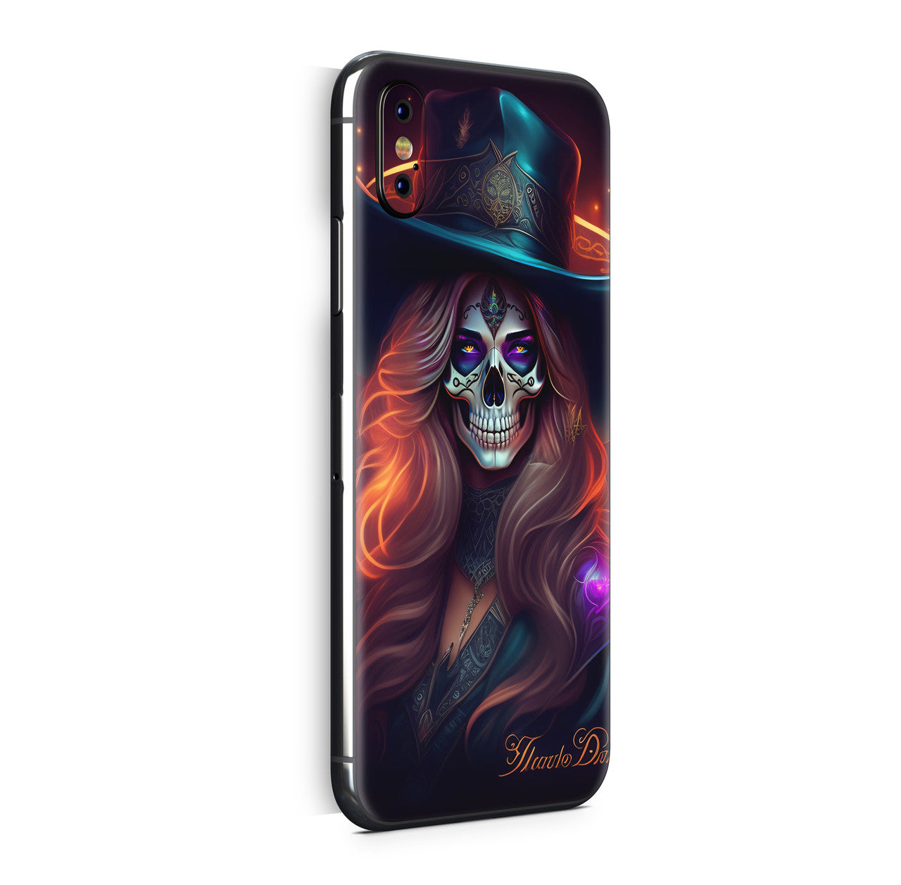 iPhone X Skin Design Vinyl Schutzfolie Backcover Skull Lady Aufkleber Skins4u