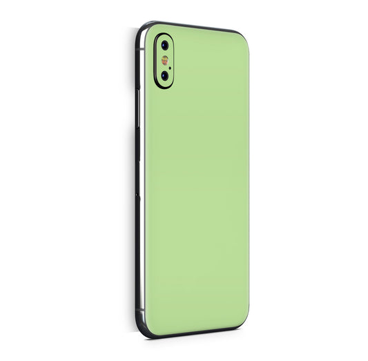 iPhone X Skin Design Vinyl Schutzfolie Backcover Solid State Apfelgrun Aufkleber Skins4u