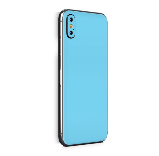 iPhone X Skin Design Vinyl Schutzfolie Backcover Solid State Babyblau Aufkleber Skins4u
