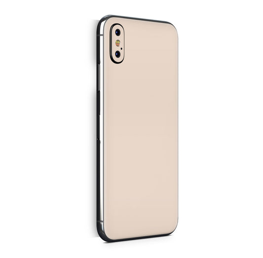 iPhone X Skin Design Vinyl Schutzfolie Backcover Solid State Cream Aufkleber Skins4u