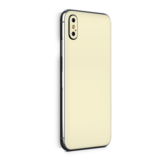 iPhone X Skin Design Vinyl Schutzfolie Backcover Solid State Creme Aufkleber Skins4u