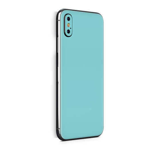 iPhone X Skin Design Vinyl Schutzfolie Backcover Solid State Turkis Aufkleber Skins4u