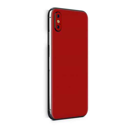 iPhone X Skin Design Vinyl Schutzfolie Backcover Solid State dunkelrot Aufkleber Skins4u