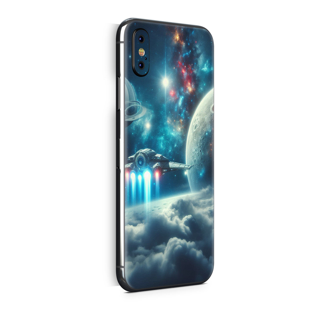 iPhone X Skin Design Vinyl Schutzfolie Backcover Spaceship Aufkleber Skins4u