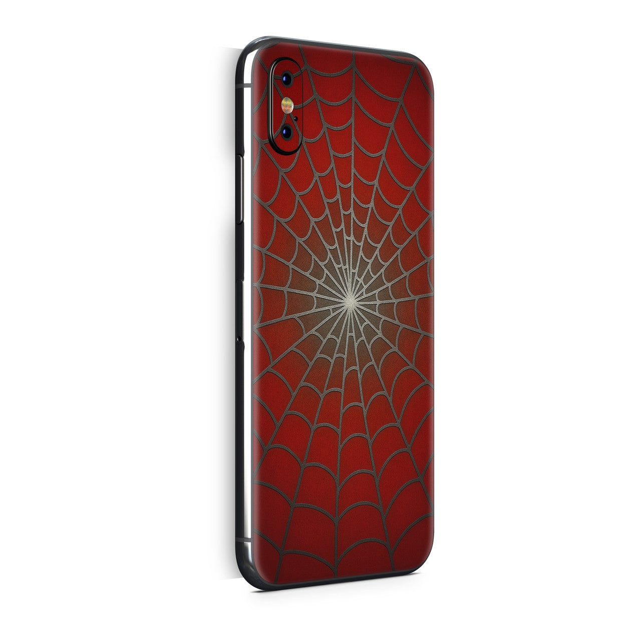 iPhone X Skin Design Vinyl Schutzfolie Backcover Spiderweb rot Aufkleber Skins4u