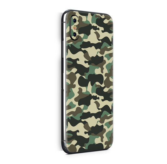 iPhone X Skin Design Vinyl Schutzfolie Backcover Wood Camo Aufkleber Skins4u