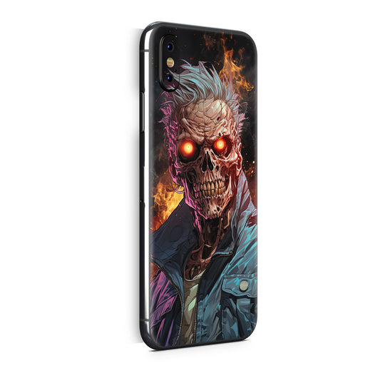 iPhone X Skin Design Vinyl Schutzfolie Backcover Zombie Fire Aufkleber Skins4u