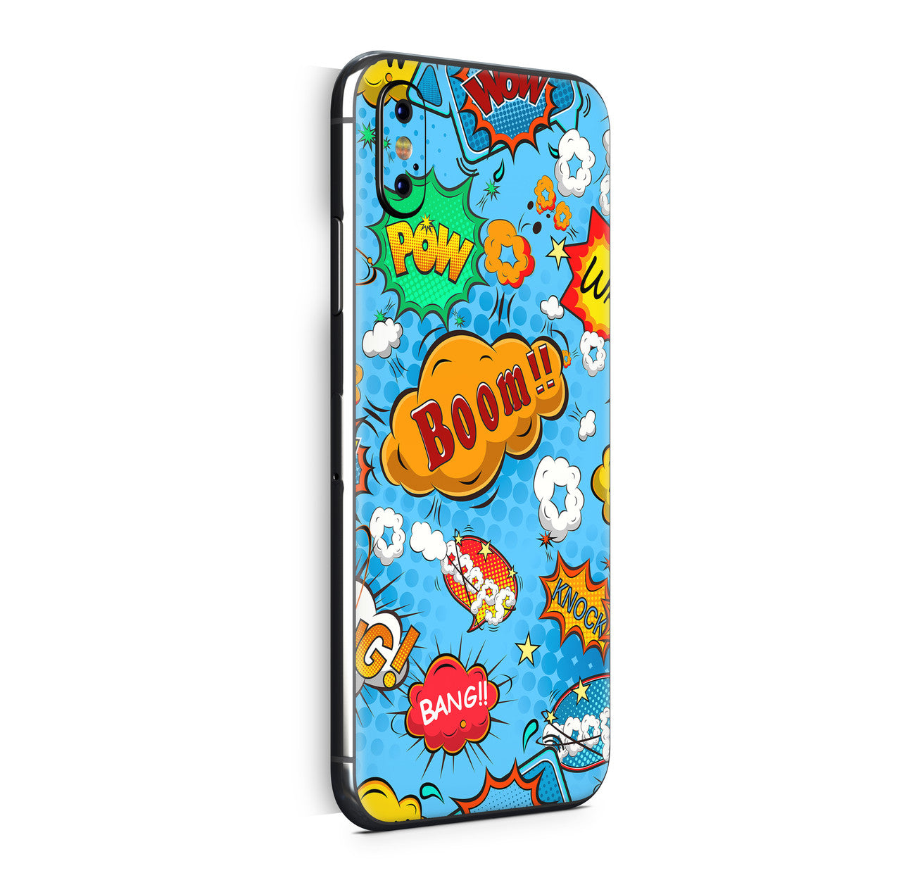 iPhone X Skin Design Vinyl Schutzfolie Backcover comics blue Aufkleber Skins4u