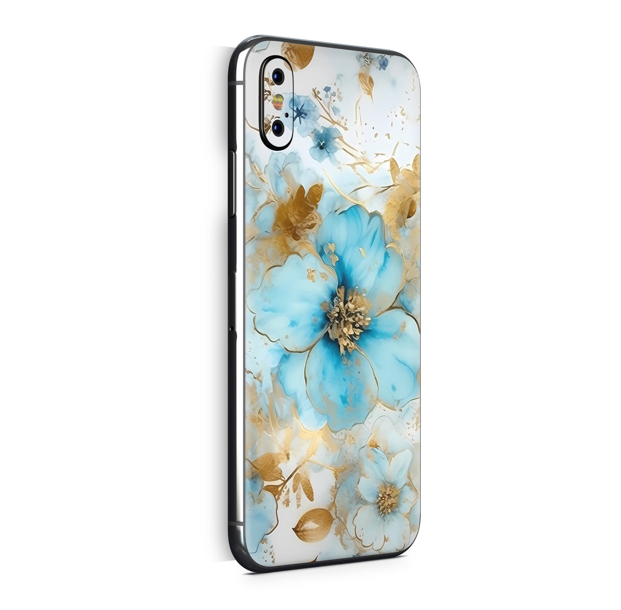 iPhone X Skin Design Vinyl Schutzfolie Backcover gold blue fantasie Aufkleber Skins4u