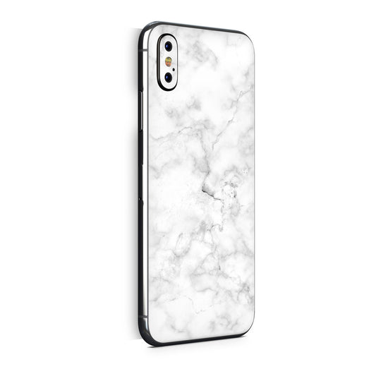 iPhone X Skin Design Vinyl Schutzfolie Backcover marmor weiss Aufkleber Skins4u