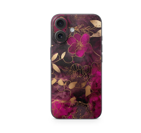 iPhone 17 Skin Design Schutzfolie Vinyl Cover Flowers Dark Aufkleber Skins4u