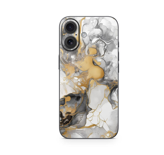 iPhone 17 Skin Design Schutzfolie Vinyl Cover Marmor Golden Light Aufkleber Skins4u