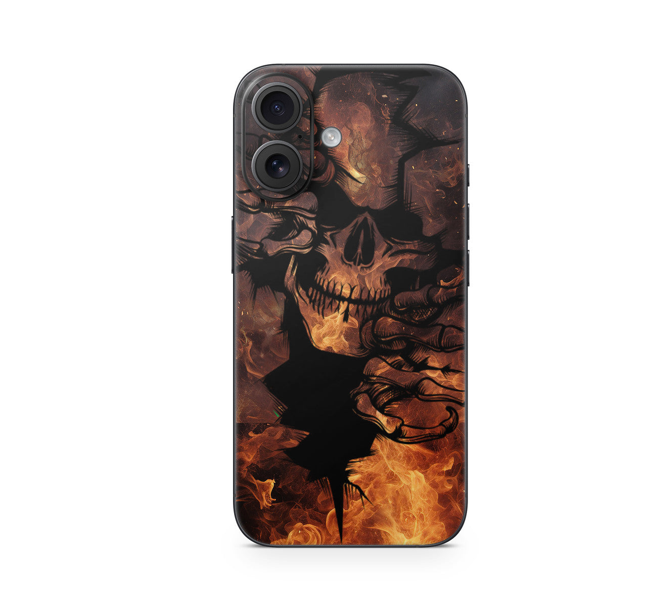 iPhone 17 Skin Design Schutzfolie Vinyl Cover Skull on Fire Aufkleber Skins4u