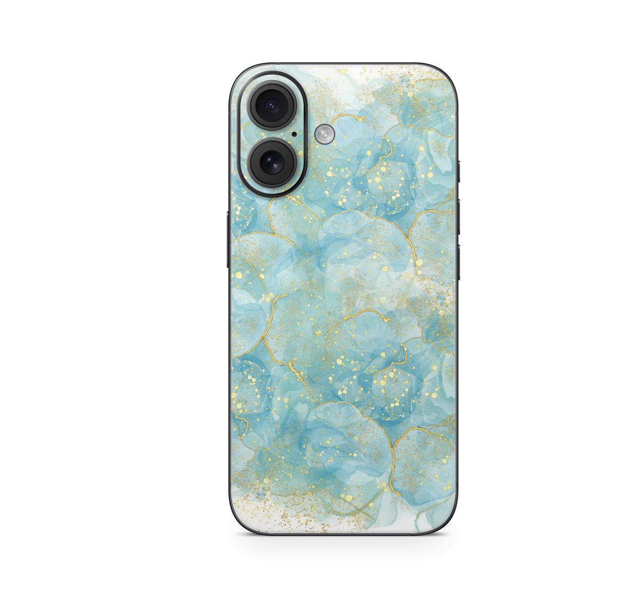 iPhone 17 Skin Design Schutzfolie Vinyl Cover Turkis Gold Aufkleber Skins4u