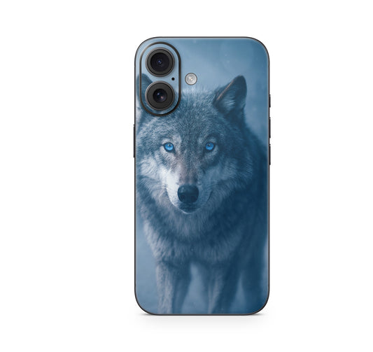 iPhone 17 Skin Design Schutzfolie Vinyl Cover Wolf Blue eyes Aufkleber Skins4u