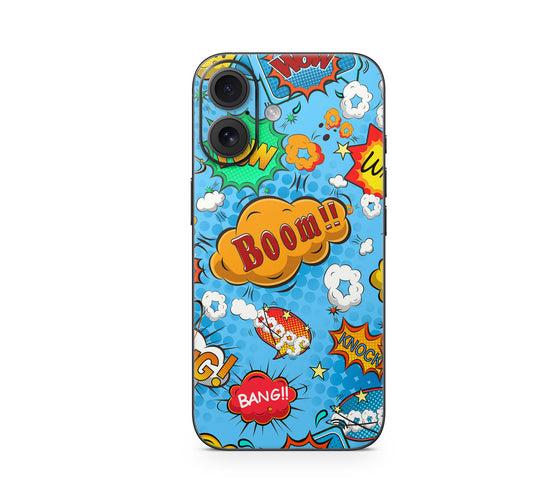 iPhone 17 Skin Design Schutzfolie Vinyl Cover comics blue Aufkleber Skins4u