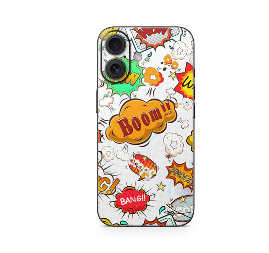 iPhone 17 Skin Design Schutzfolie Vinyl Cover comics white Aufkleber Skins4u