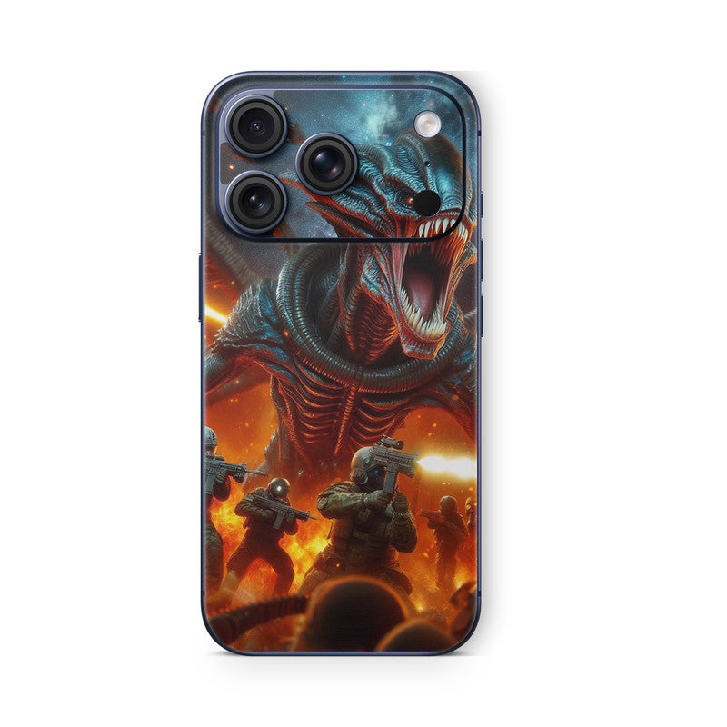 iPhone 17 Pro Skin Vinyl Schutzfolie Cover Aufkleber Alien-Attack Aufkleber Skins4u