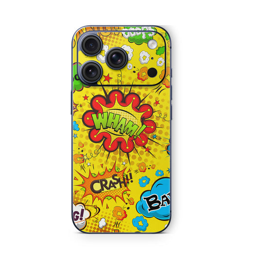 iPhone 17 Pro Max Skin Vinyl Schutzfolie Cover Aufkleber Comics-gelb Aufkleber Skins4u
