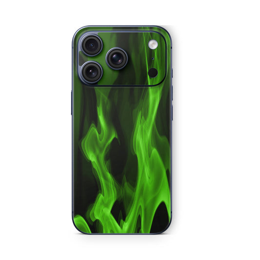 iPhone 17 Pro Skin Vinyl Schutzfolie Cover Aufkleber Grune-Flammen Aufkleber Skins4u