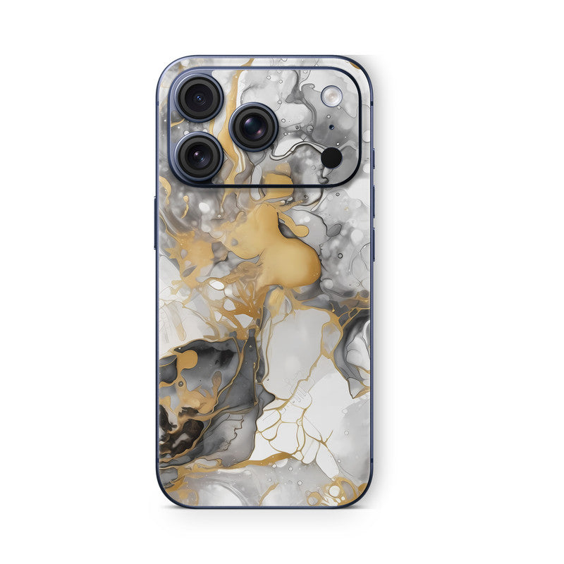 iPhone 17 Pro Skin Vinyl Schutzfolie Cover Aufkleber Marmor-Golden-Light Aufkleber Skins4u