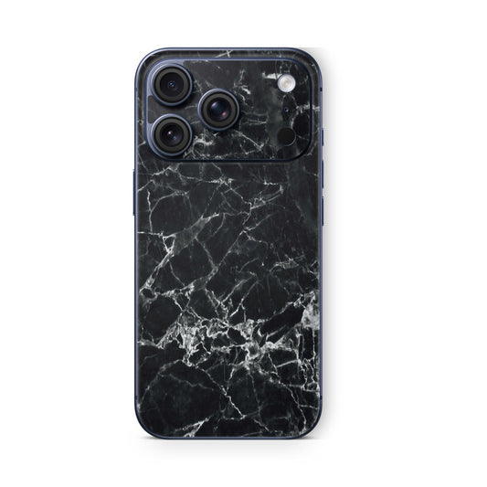 iPhone 17 Pro Max Skin Vinyl Schutzfolie Cover Aufkleber Marmor-schwarz Aufkleber Skins4u